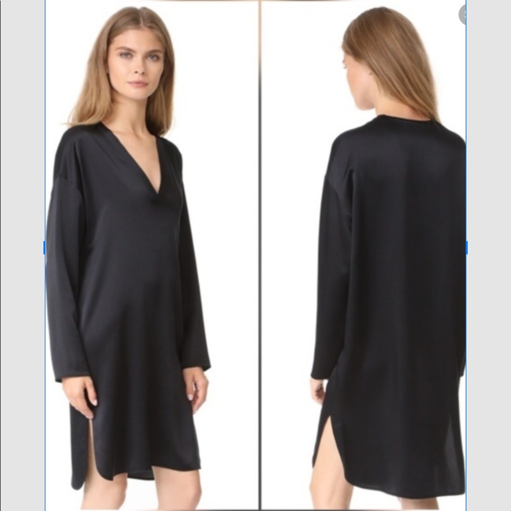 BNWT  Vince Satin Tunic Dress Black XS